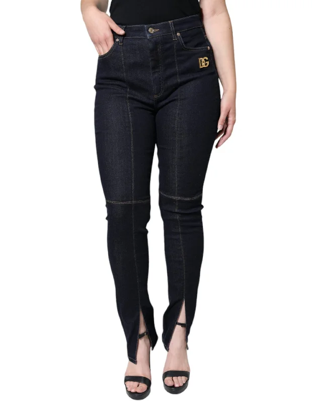  Best Online Clothing BoutiquesDolce & Gabbana  Cotton Blend Skinny blue Women's Jeans Best Online Clothing Boutiques