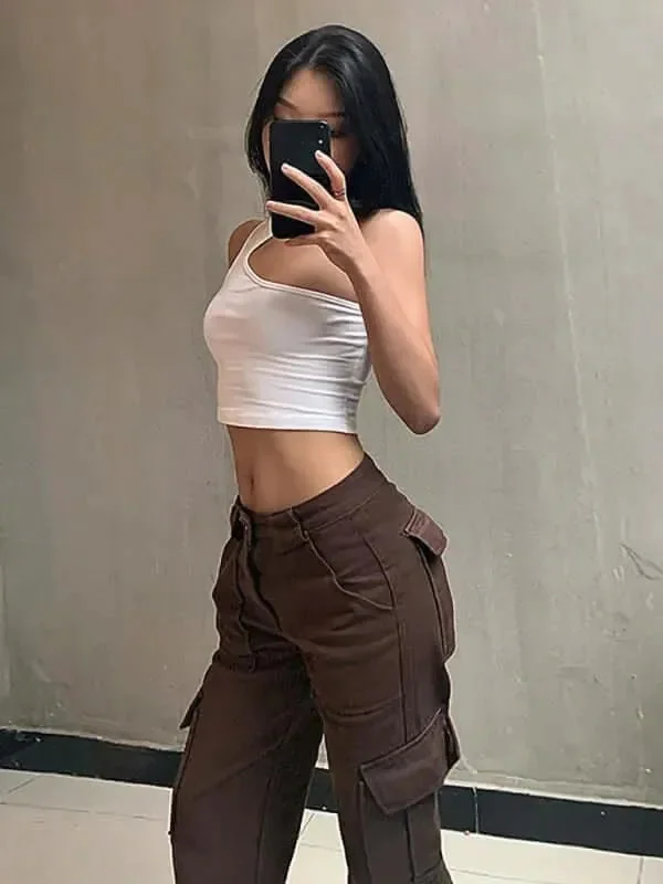  Affordable Women's Clothing OnlineCasual Wide Leg Women Cargo Pants Affordable Women's Clothing Online