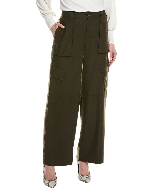  Women's Outdoor AttireVince Flannel Wide Leg Raver Wool-Blend Pant Women's Outdoor Attire