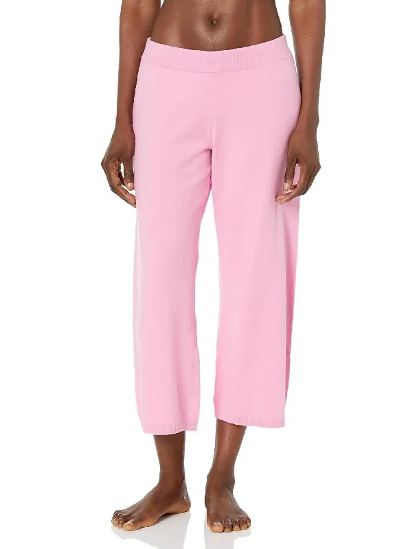  Modern Women's Fashion with Vintage TouchesSlounge Sleep Cropped Pant In Pink Lilac Modern Women's Fashion with Vintage Touches