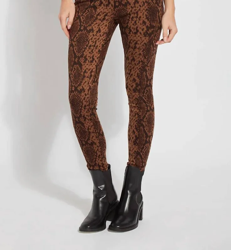  Timeless Women's ApparelJacquard Laura Legging In Bronze Snake Timeless Women's Apparel