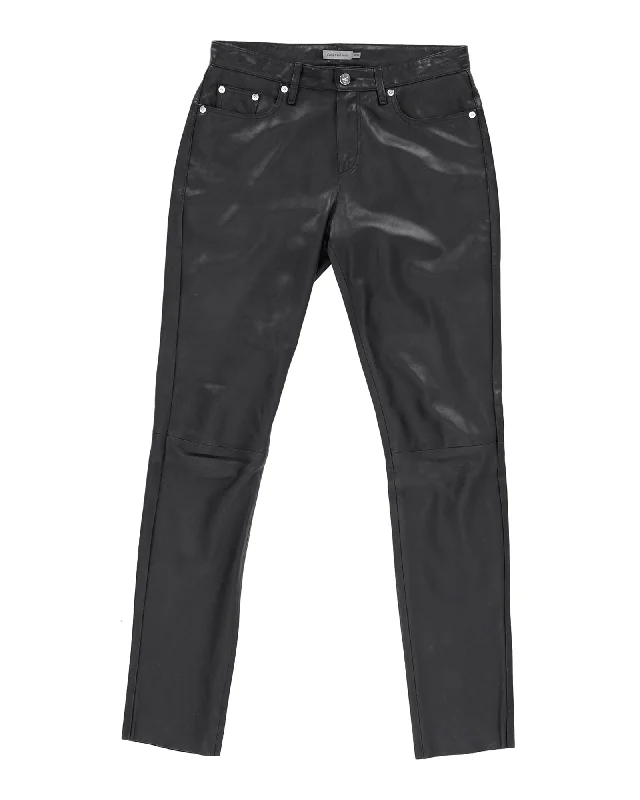  Women's Casual AttireCalvin Klein Jeans in Black Lambskin Leather Women's Casual Attire