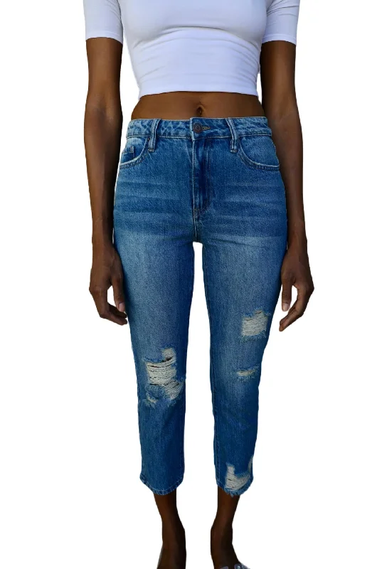  Stylish Women's GarmentsSandy High-Rise Mom Fit Jeans In Blue Stylish Women's Garments