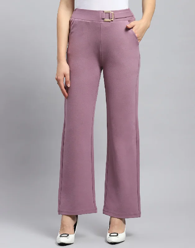  Best Online Women's BoutiquesWomen Mauve Solid Regular Fit Trouser Best Online Women's Boutiques