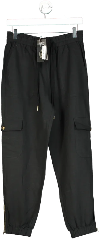  Women's Trendy ClothingWYSE LONDON Black Anyah Cargo Trouser UK 8 Women's Trendy Clothing