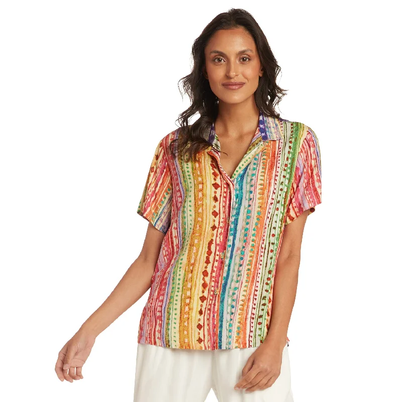  Timeless Women's GarmentsPrint Top - Candy Stripe Timeless Women's Garments