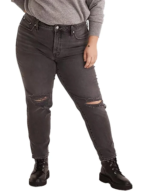  Women's Fashion-Forward ApparelPlus Womens High-Rise Destroyed Skinny Jeans Women's Fashion-Forward Apparel