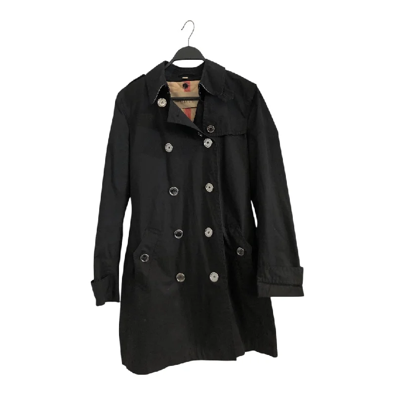  Casual Fashion for WomenBURBERRY BRIT/Trench Coat/14/Cotton/BLK/ Casual Fashion for Women