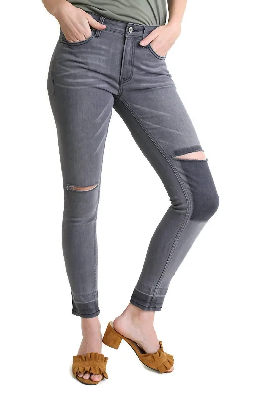  Shop Ladies ClothesDistressed Denim Stretch Jean In Light Grey Shop Ladies Clothes