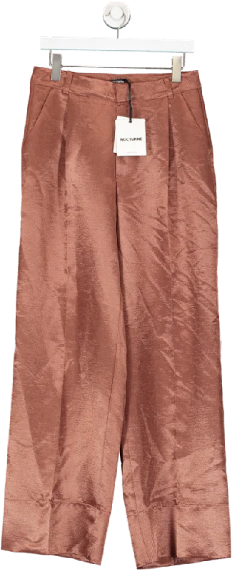  VIP Member DiscountNOCTURNE Metallic Wide Leg Pants Copper UK XL VIP Member Discount