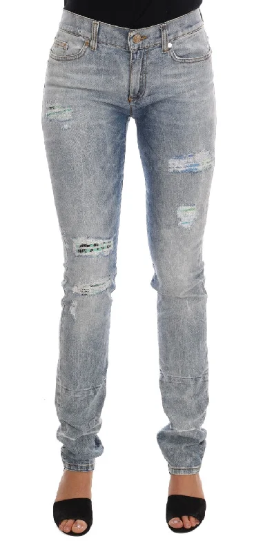  Clothes Of WomanVersace Jeans Chic  Torn Slim Fit Women's Jeans Clothes Of Woman