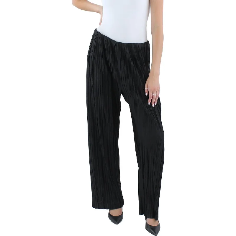  Women's Date Night OutfitWomens Pleated Textured Wide Leg Pants Women's Date Night Outfit