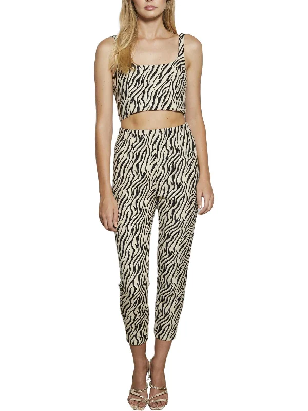  Women's Formal Event ClothingCecile Womens Zebra Slim Dress Pants Women's Formal Event Clothing